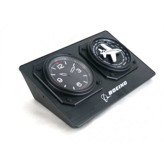Boeing World Clock Plane Time with Timer Pilot Aviation Desk